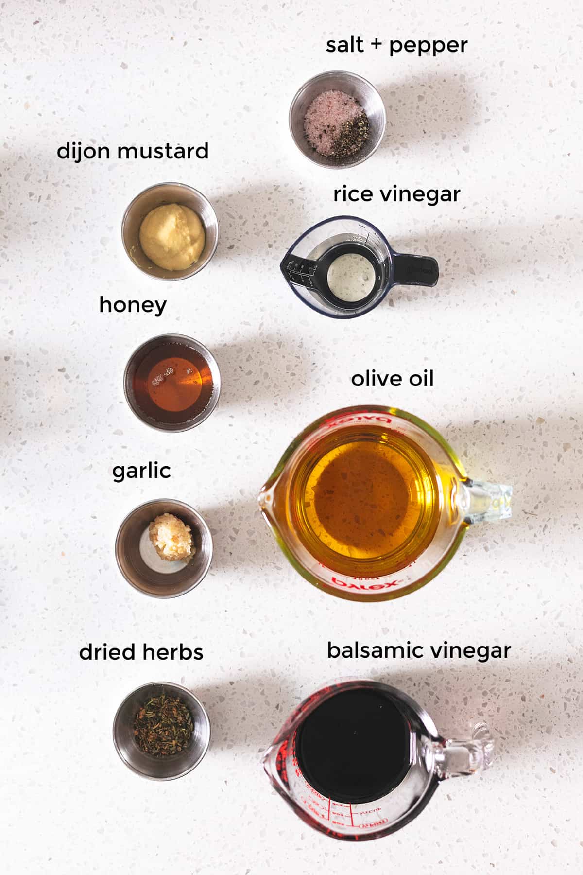 ingredients for balsamic dressing recipe