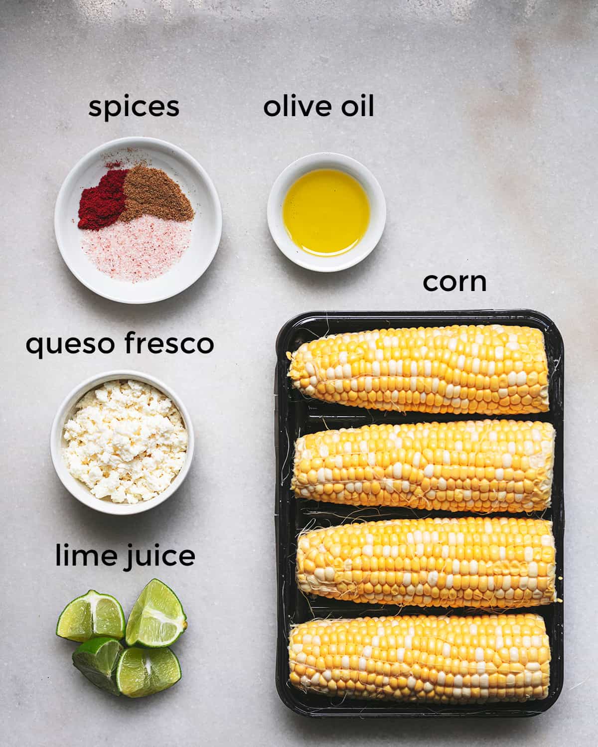 ingredients for mexican street corn salad