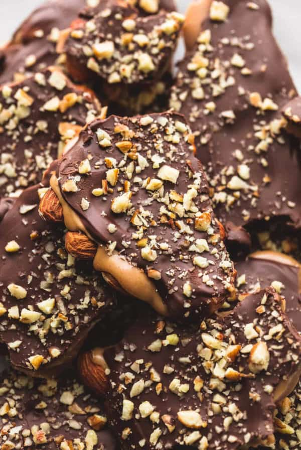 up close pieces of english toffee