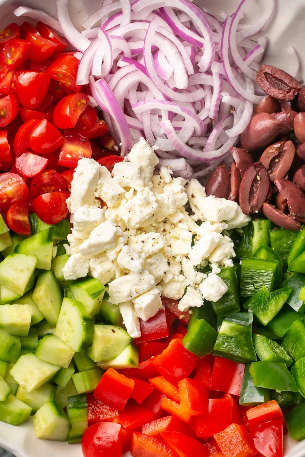ingredients for mediterranean salad