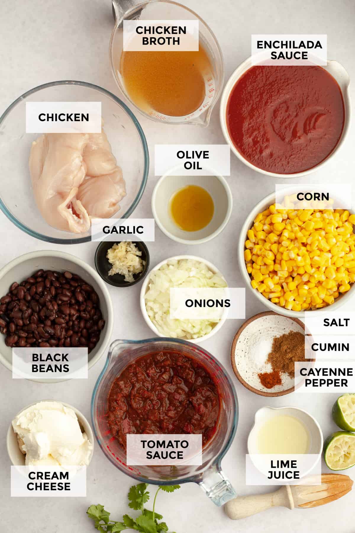 ingredients for enchilada soup