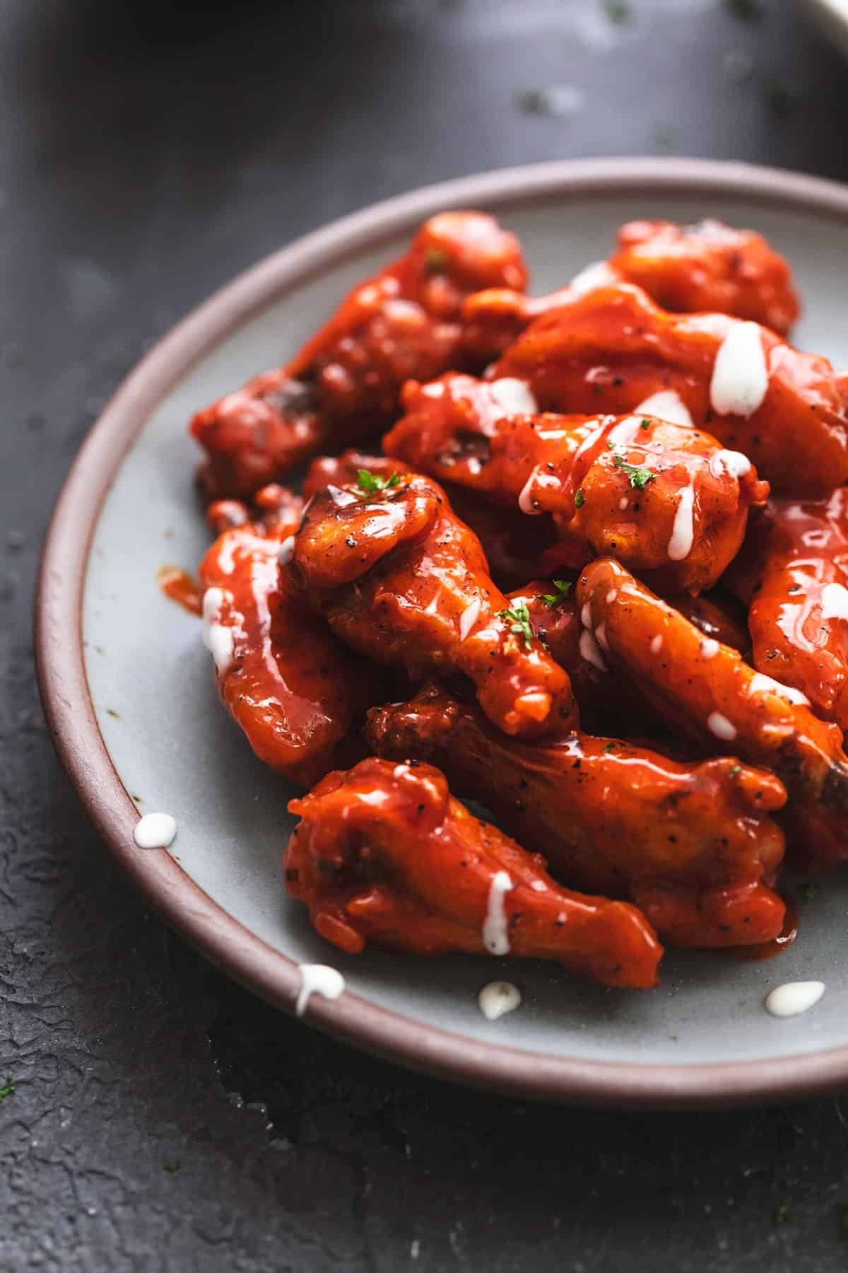 buffalo chicken wings on a platter