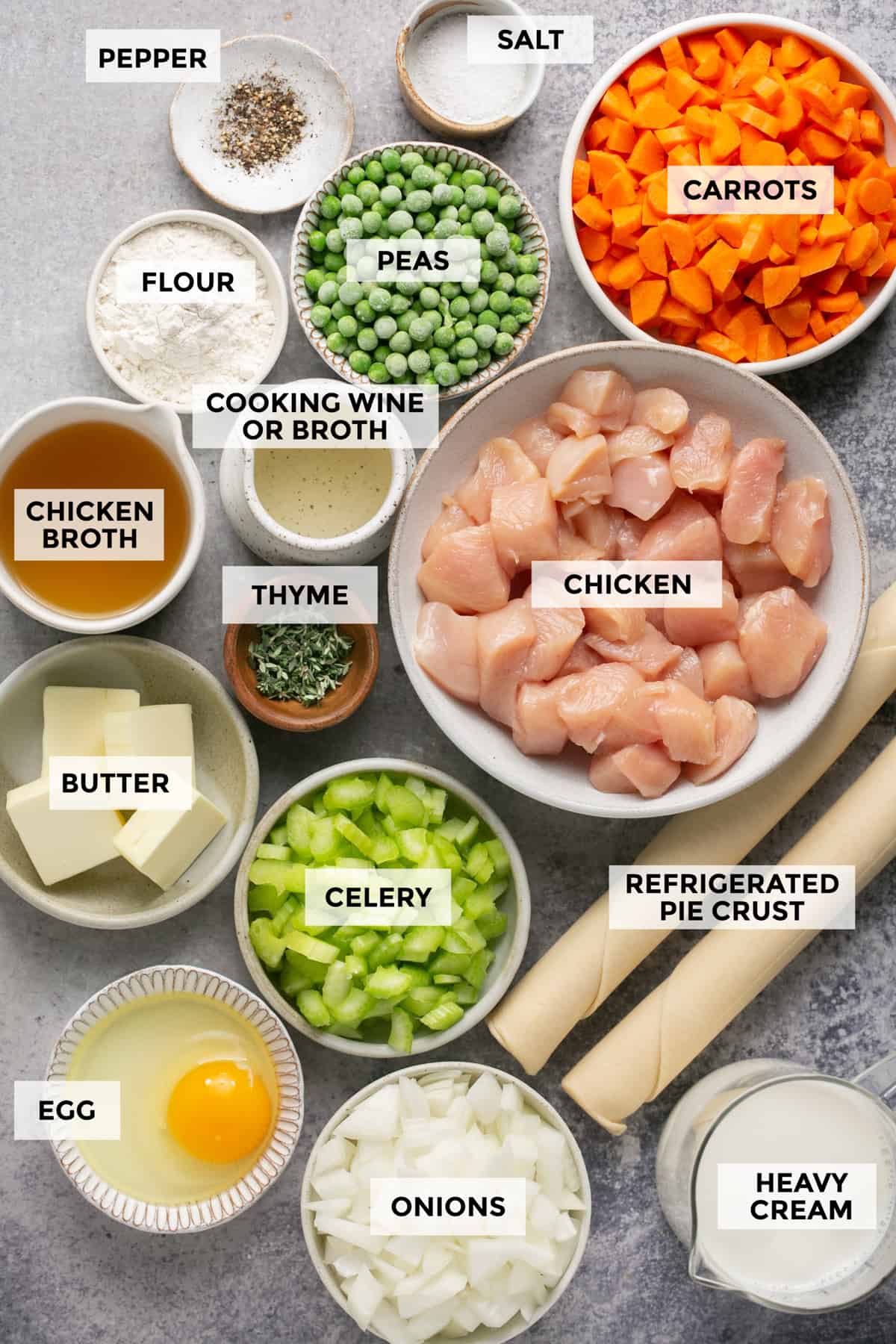 ingredients for chicken pot pie recipe