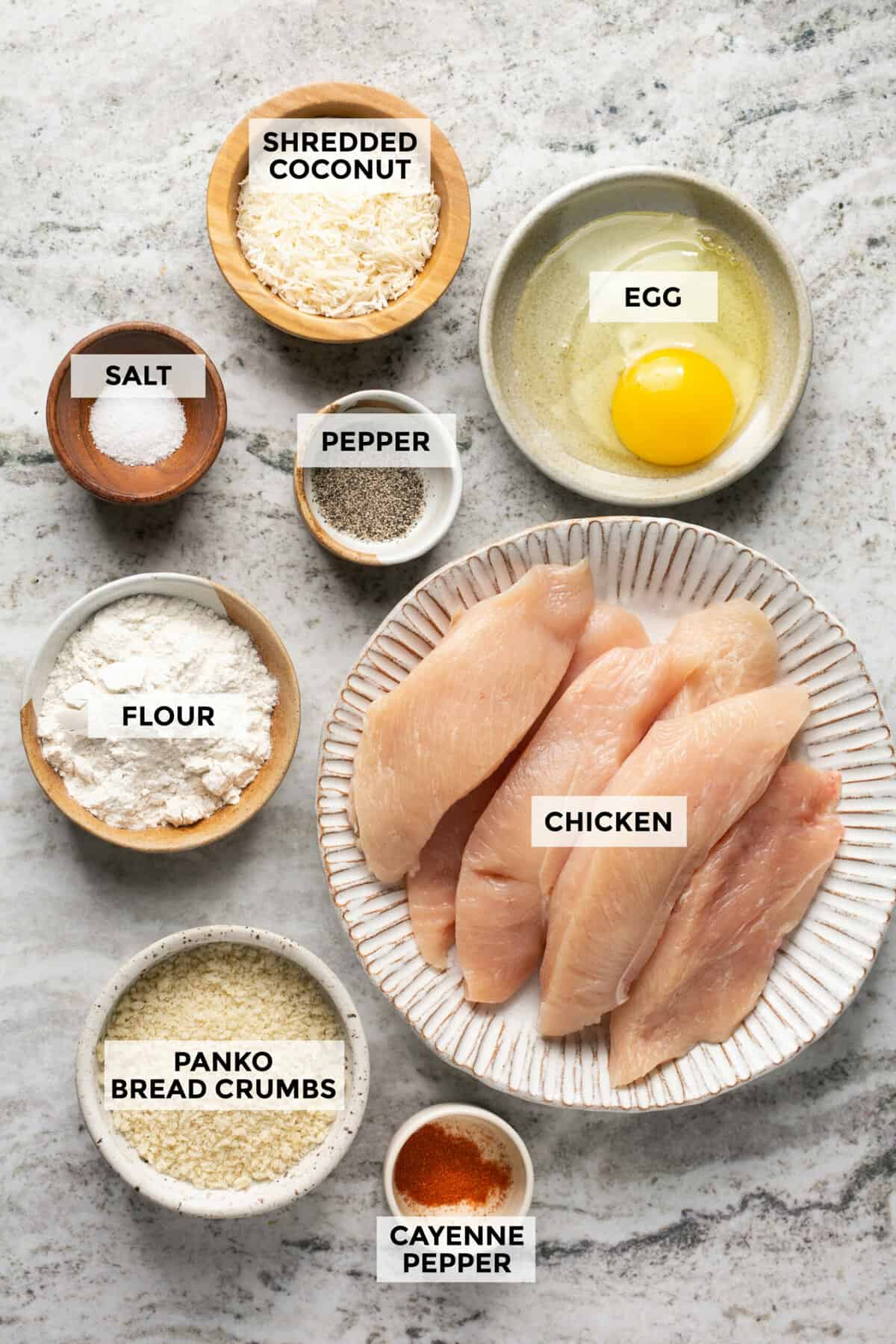 ingredients for air fryer chicken strips recipe