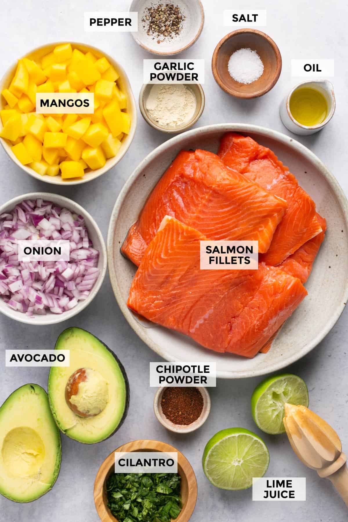 ingredients for air fryer salmon recipe