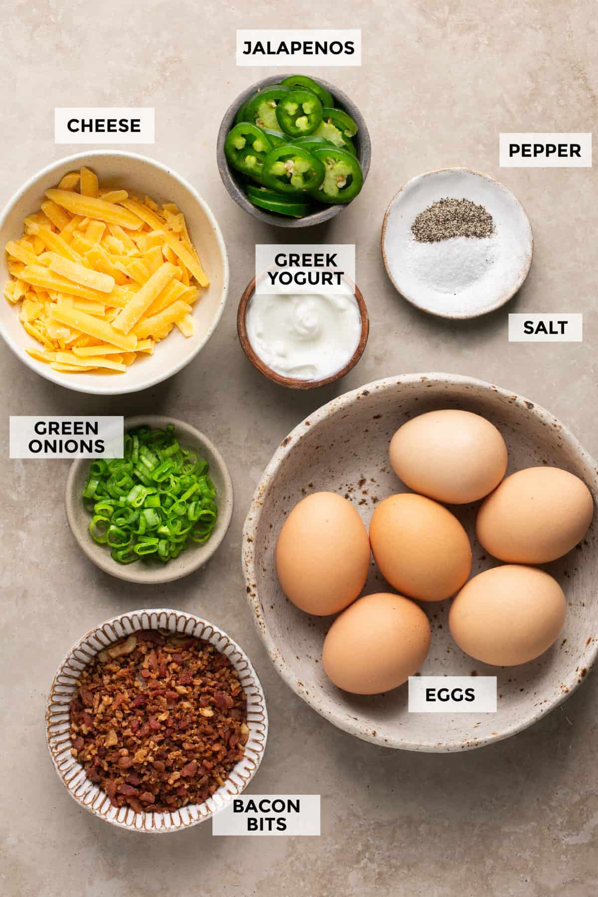 ingredients for breakfast muffins recipe