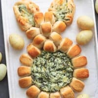 easter bunny spinach dip appetizer