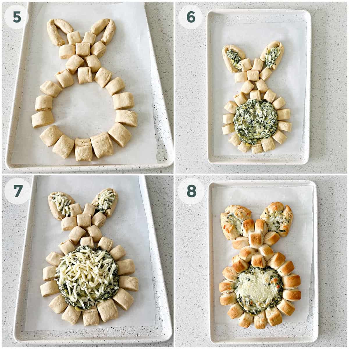 final four steps of preparing easter dip recipe