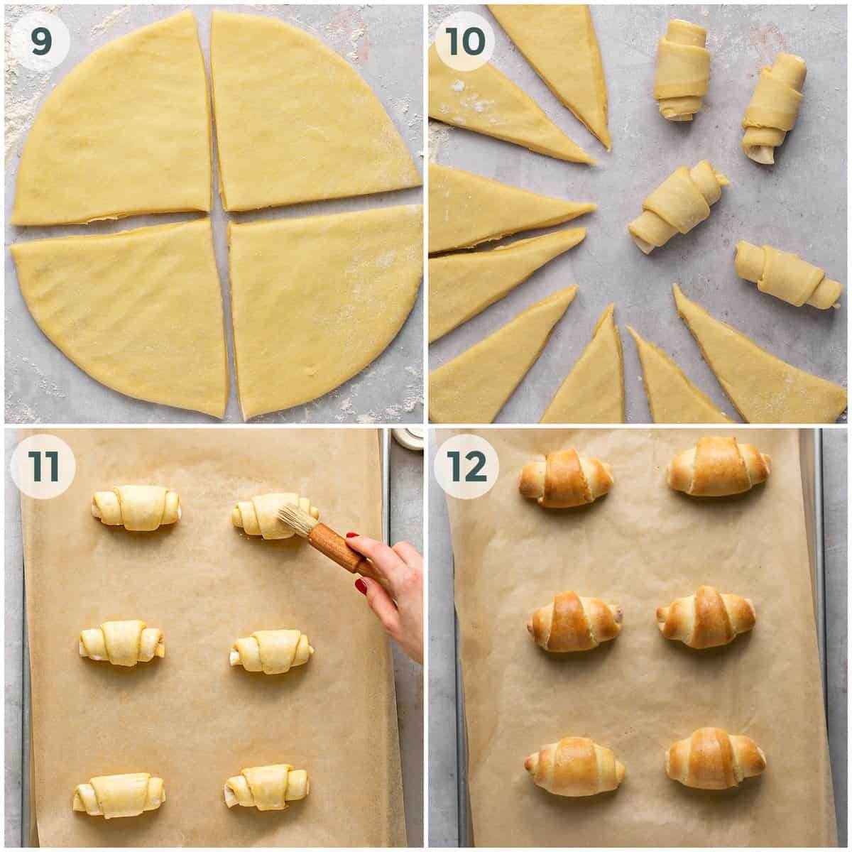 steps 9-12 for crescent rolls recipe