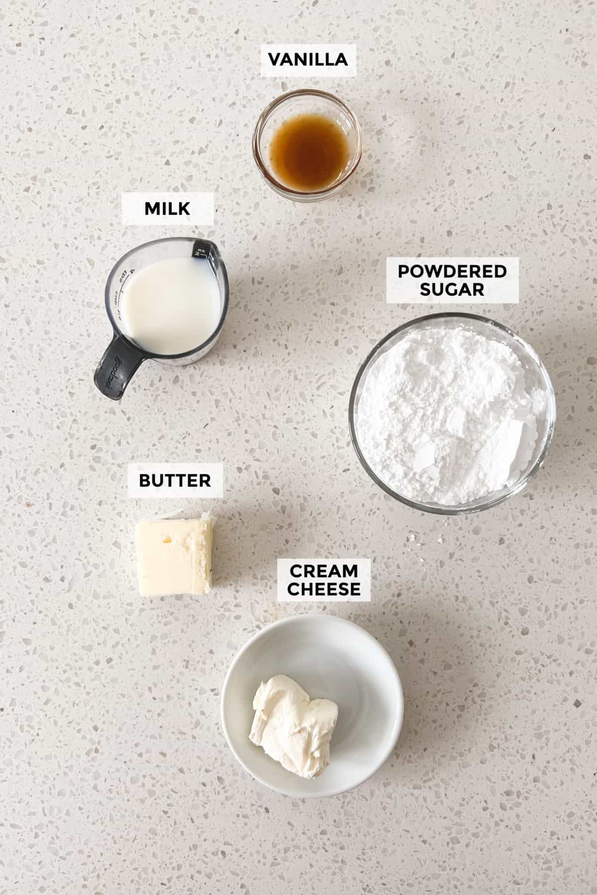ingredients for icing