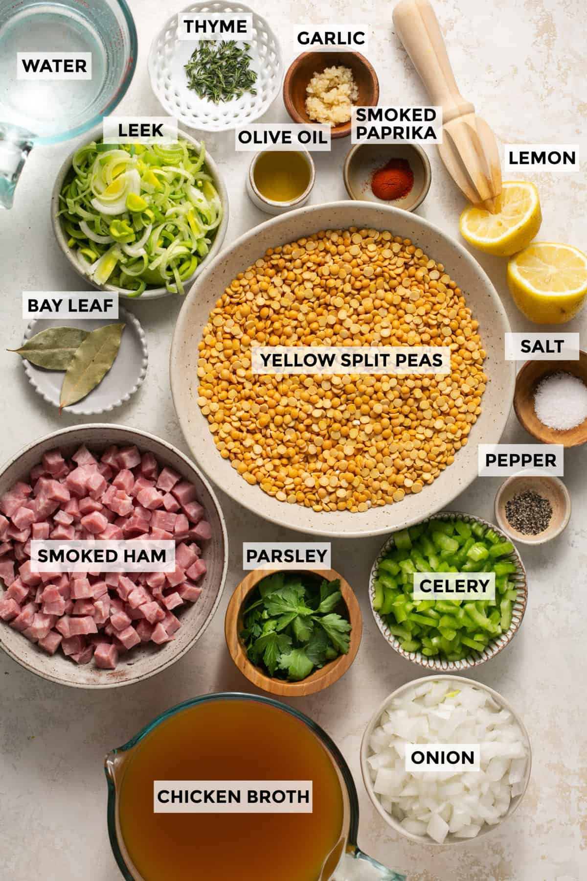 ingredients for split pea soup recipe