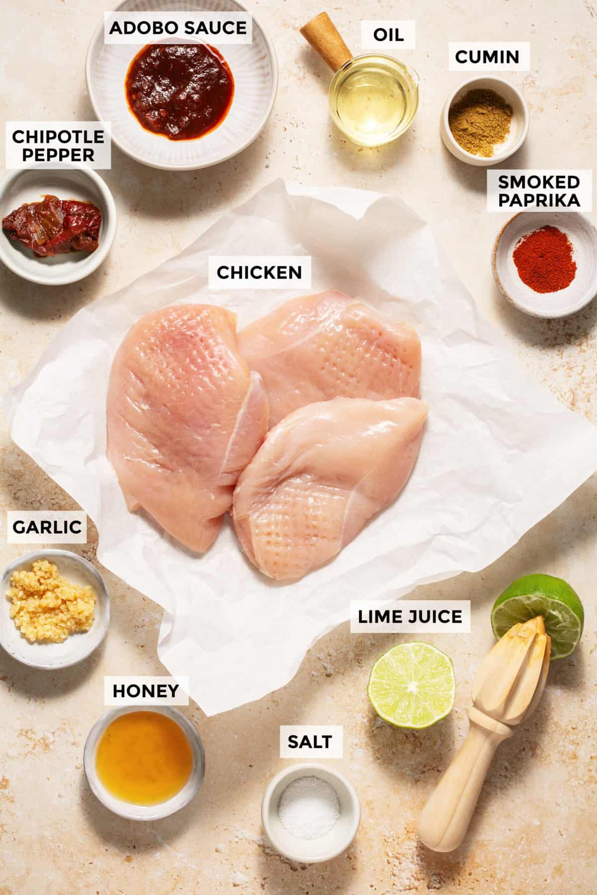 ingredients for chipotle chicken recipe