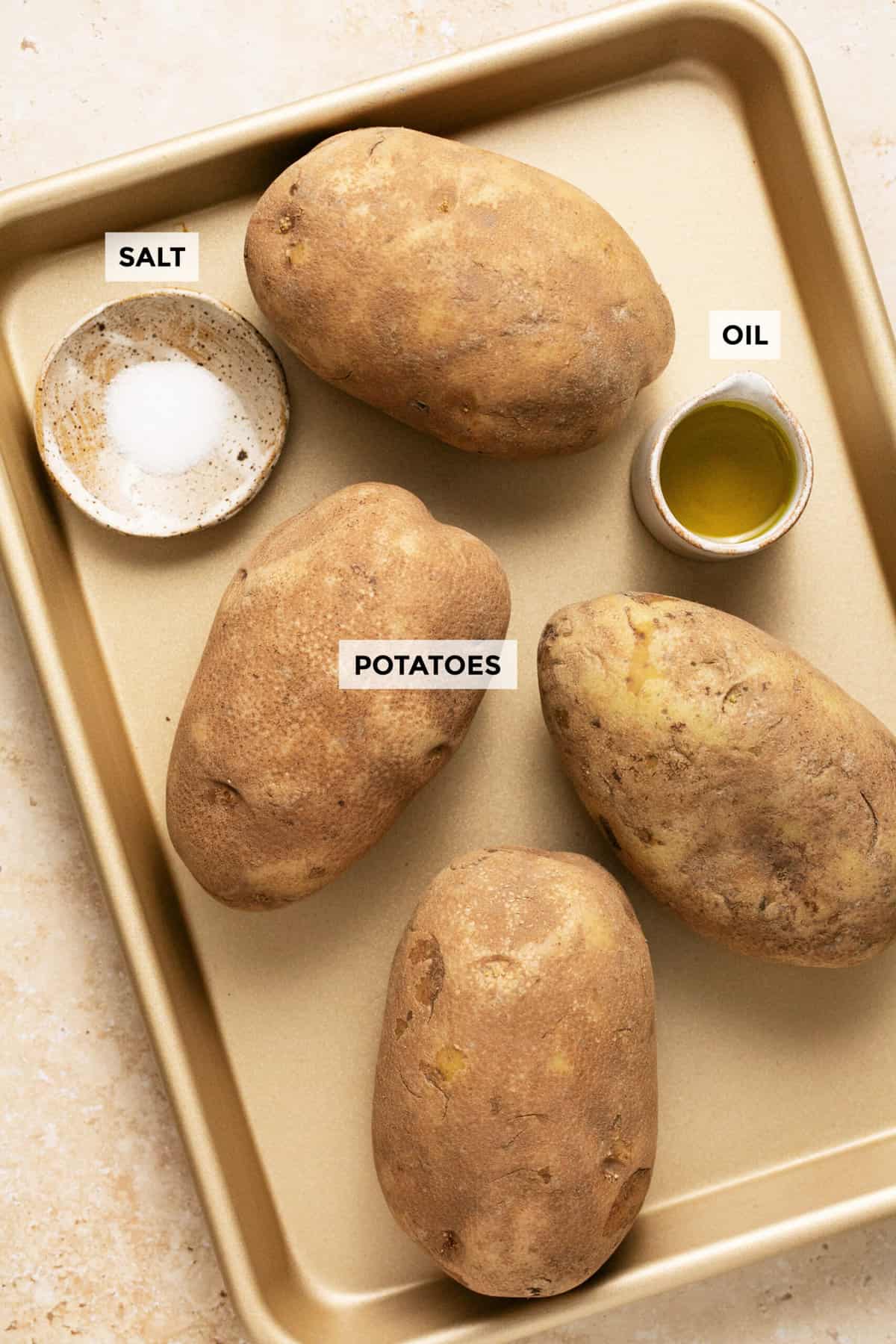 ingredients for air fryer baked potatoes