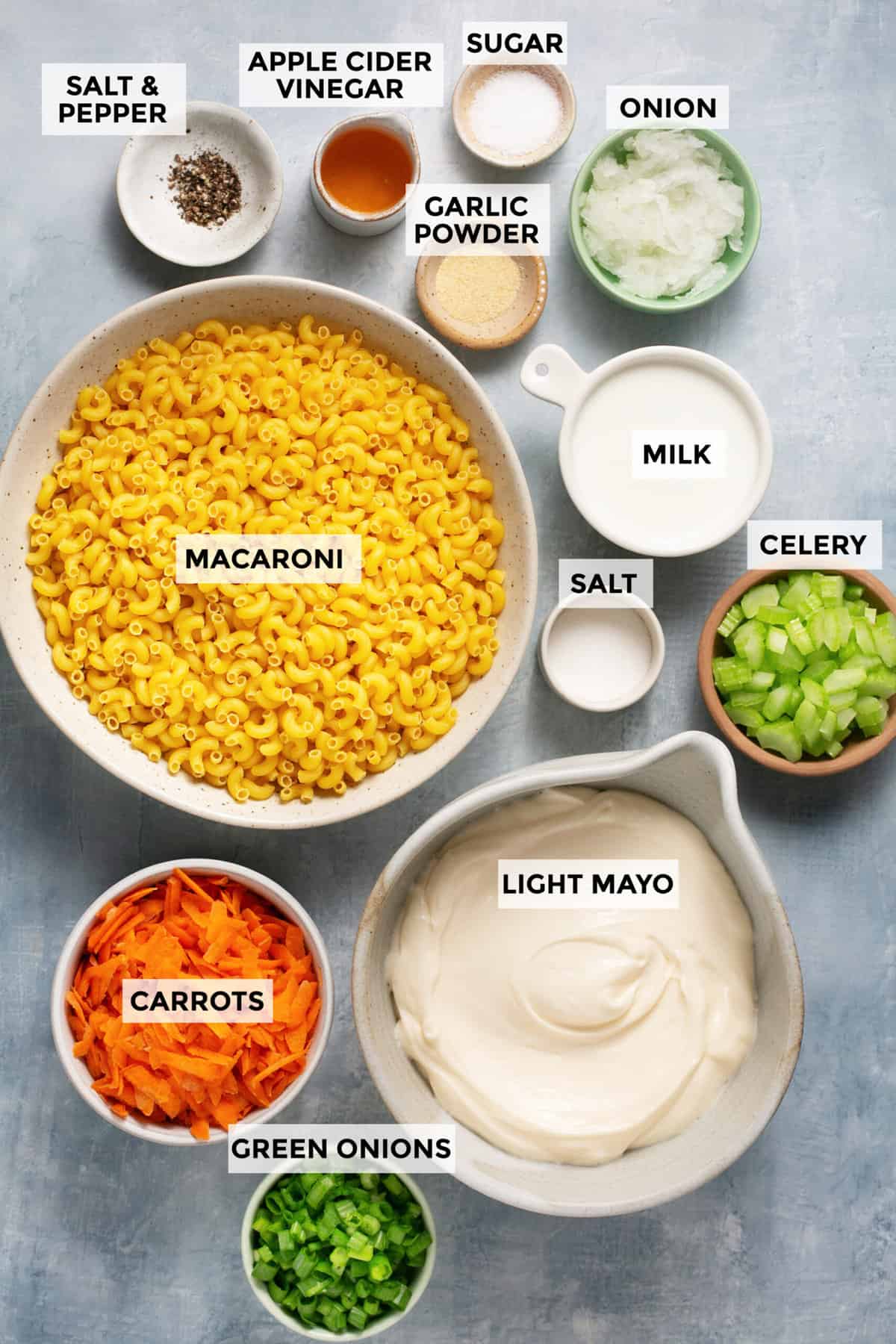 ingredients for hawaiian mac salad