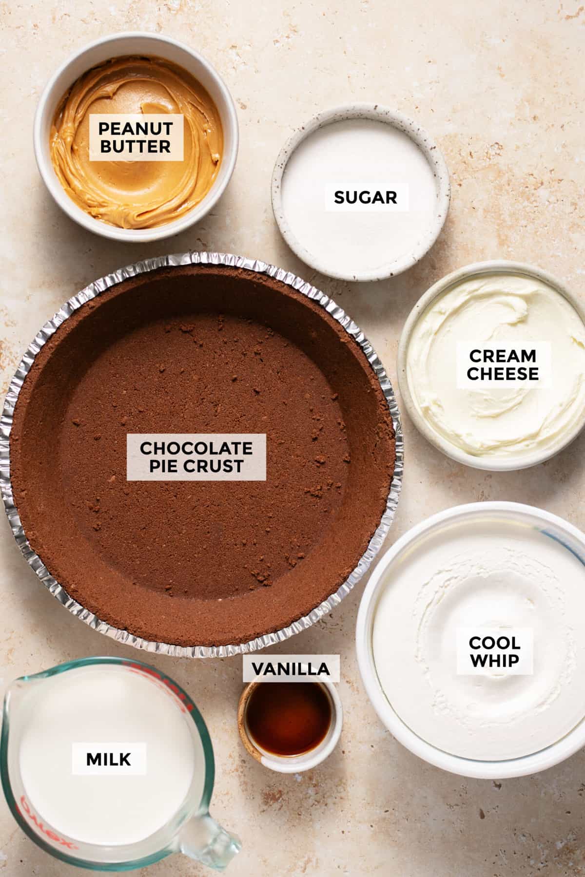 ingredients for peanut butter pie