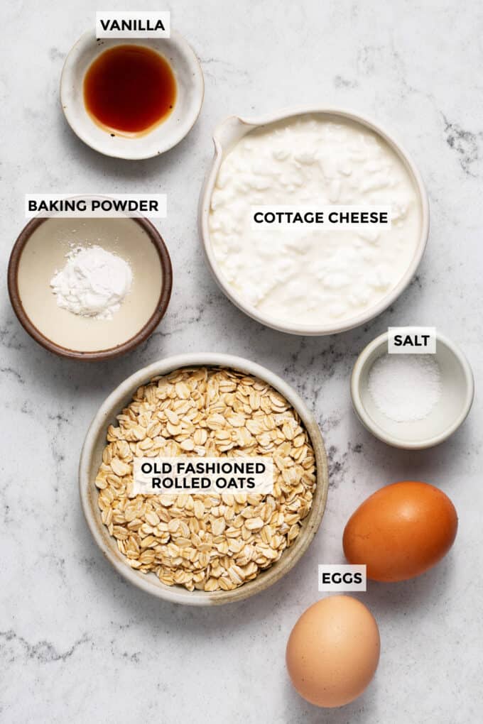 ingredients for cottage cheese pancakes