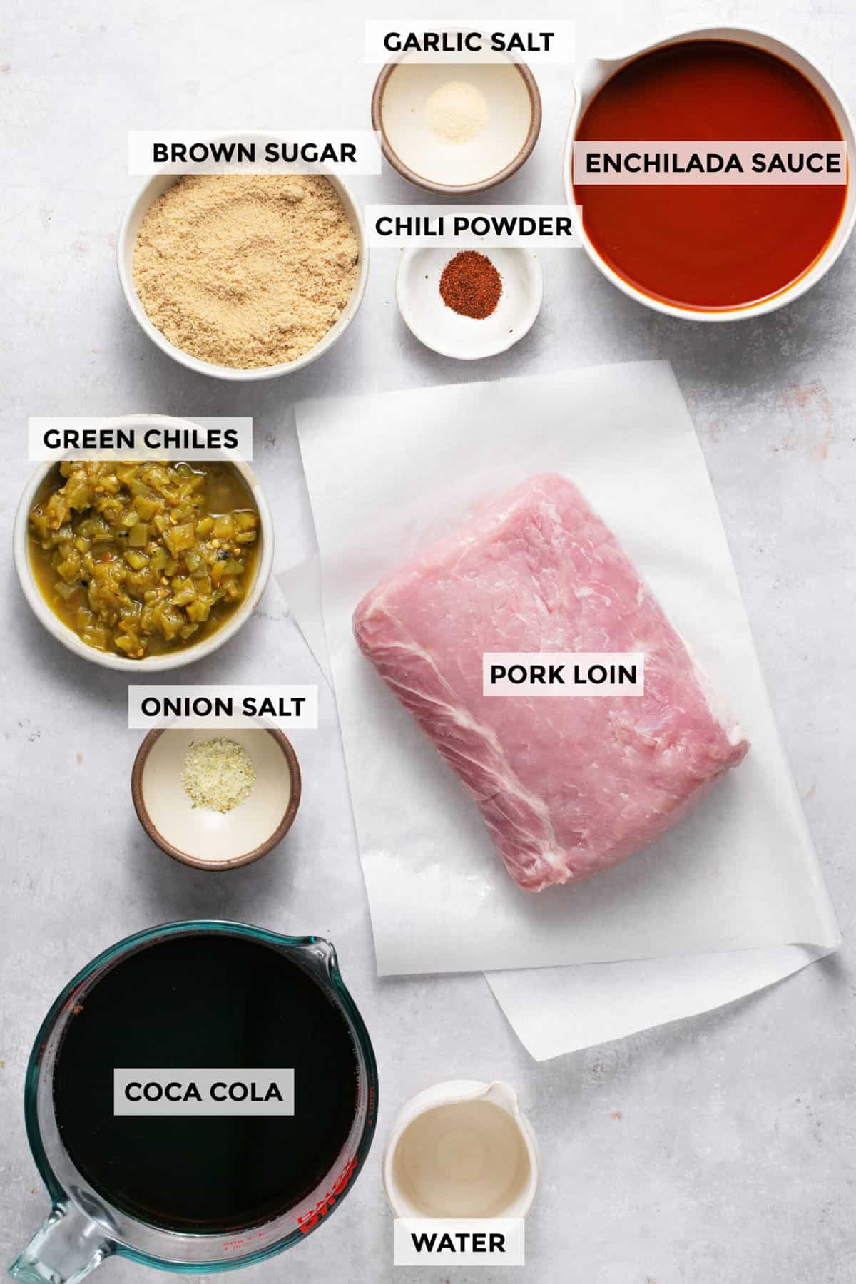 ingredients for preparing cafe rio sweet pork