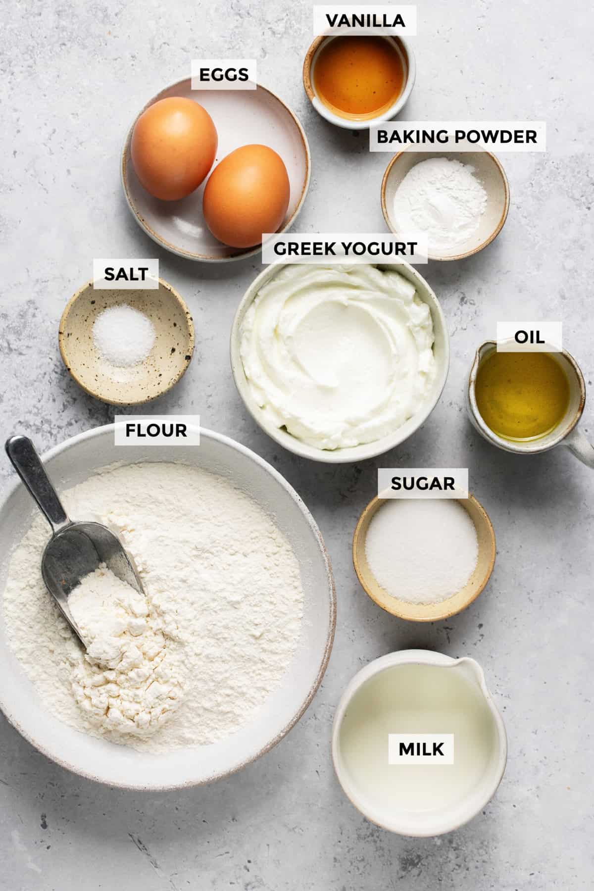 ingredients for greek yogurt pancakes recipe