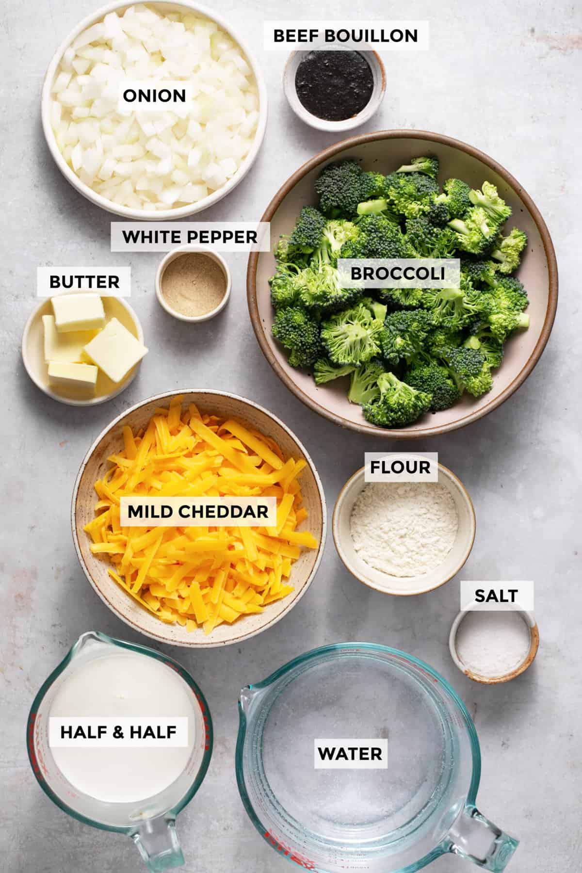 ingredients for panera bread broccoli cheese soup recipe