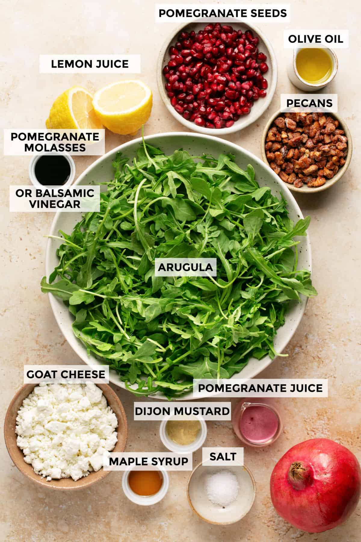 ingredients for pomegranate salad recipe