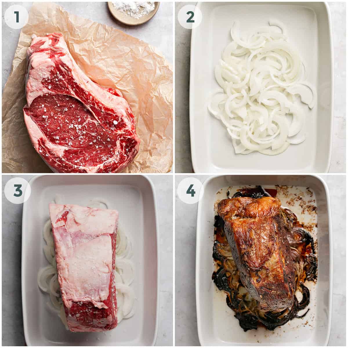 four steps of preparing prime rib recipe