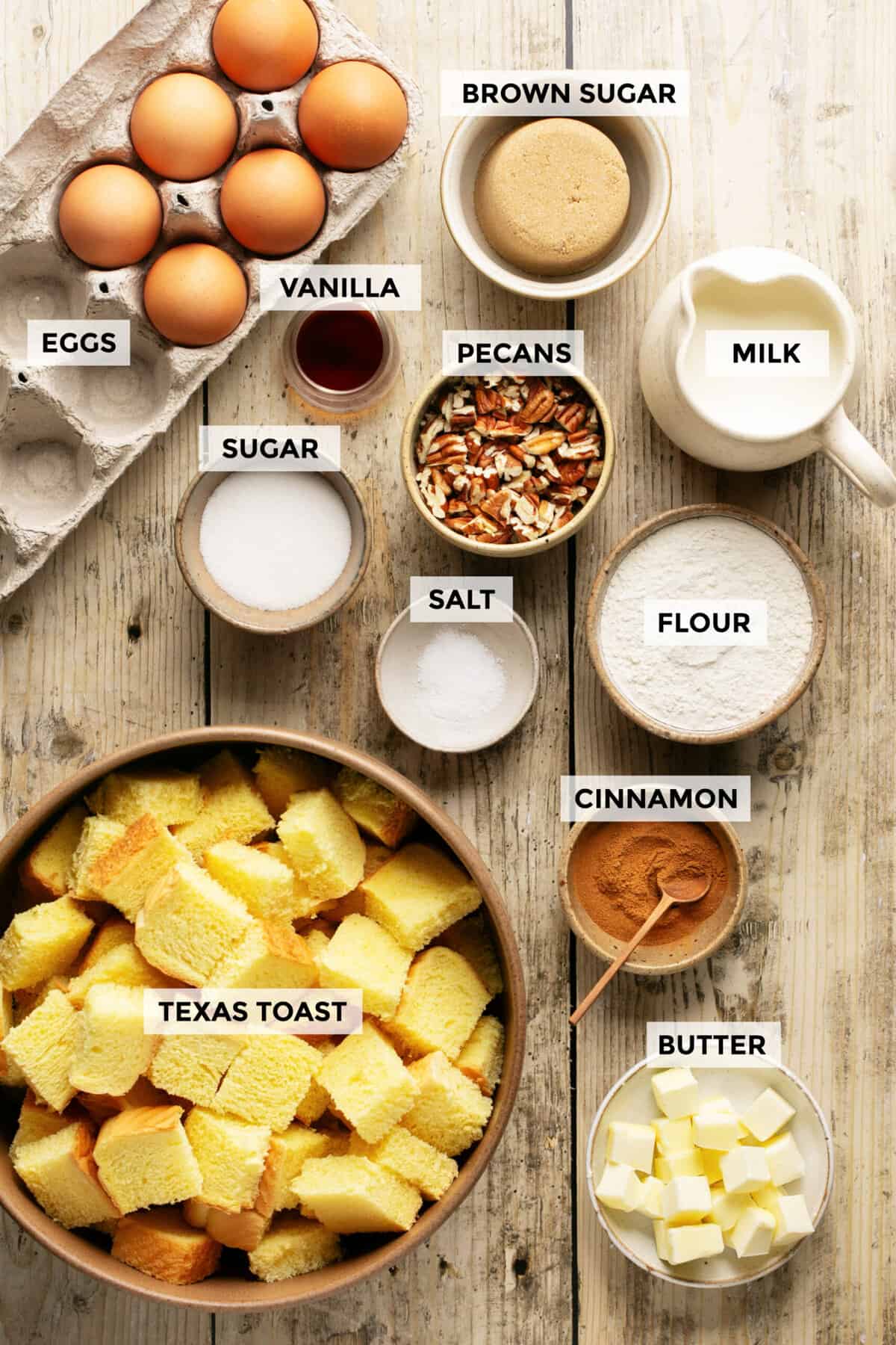 ingredients for french toast casserole
