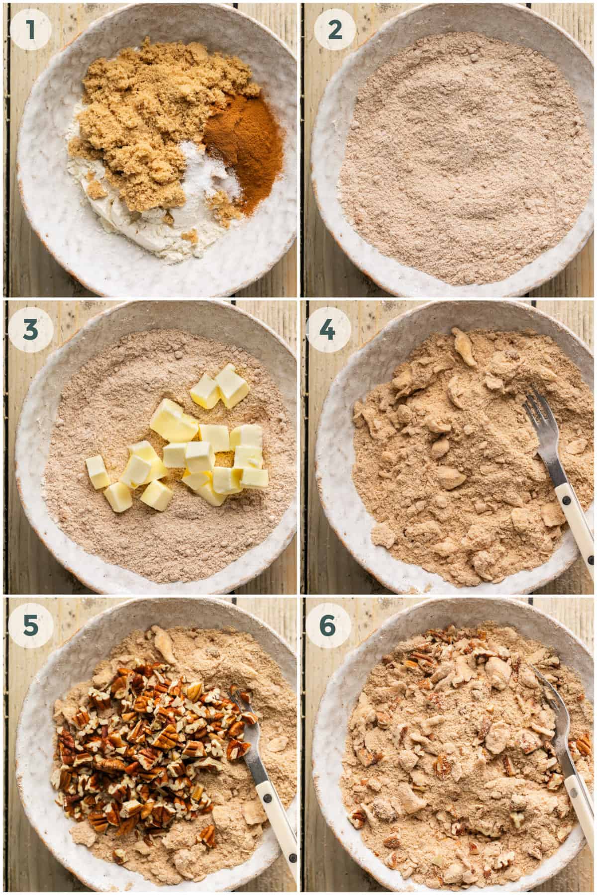 steps 1-6 for overnight french toast casserole