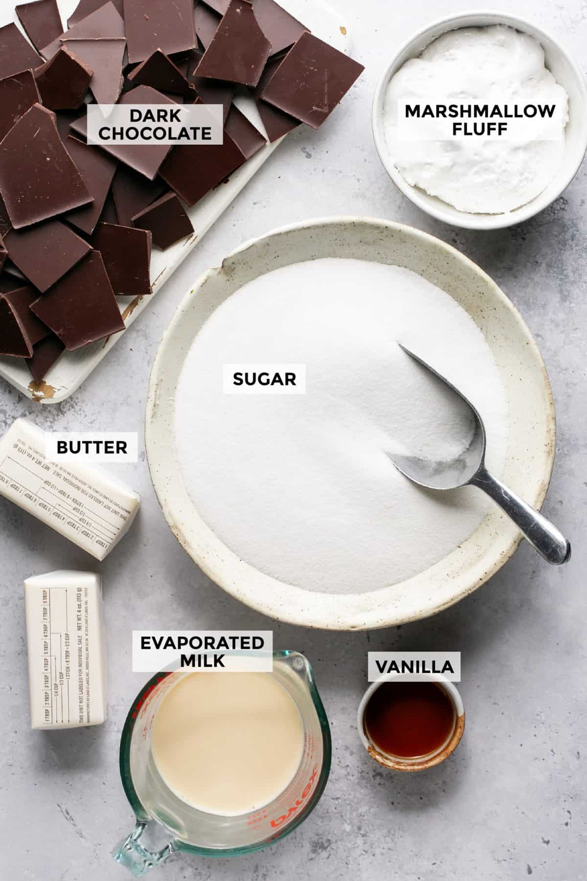 ingredients for fantasy fudge recipe