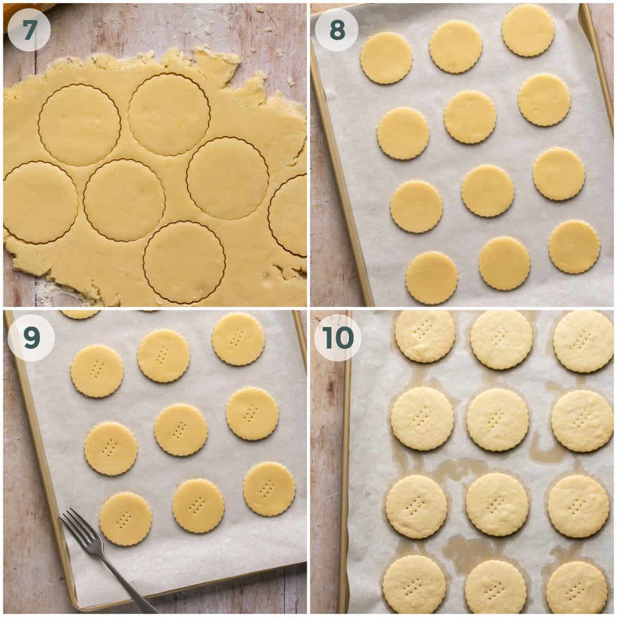 final four steps of preparing shortbread cookies recipe