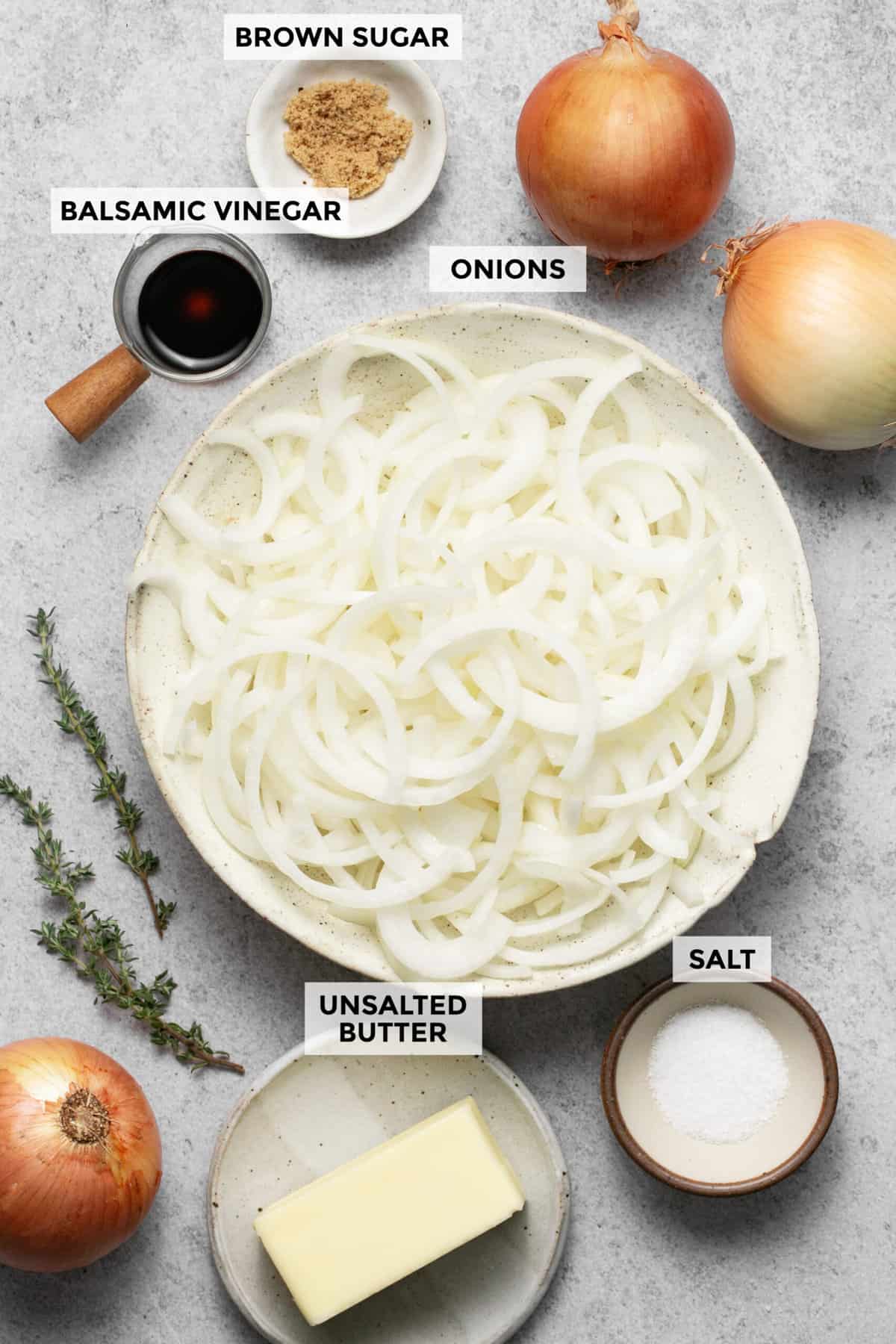 ingredients for caramelized onions recipe