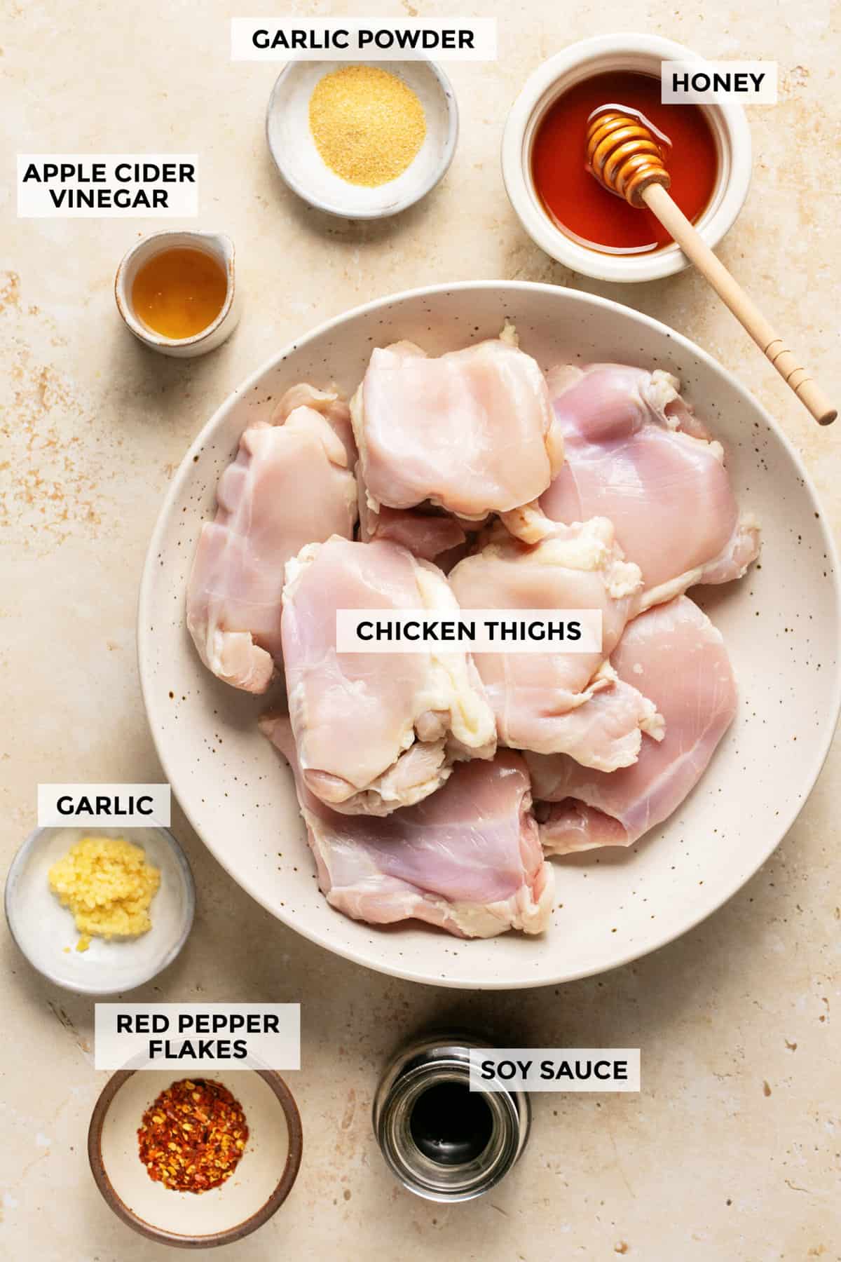 ingredients for honey garlic chicken thighs