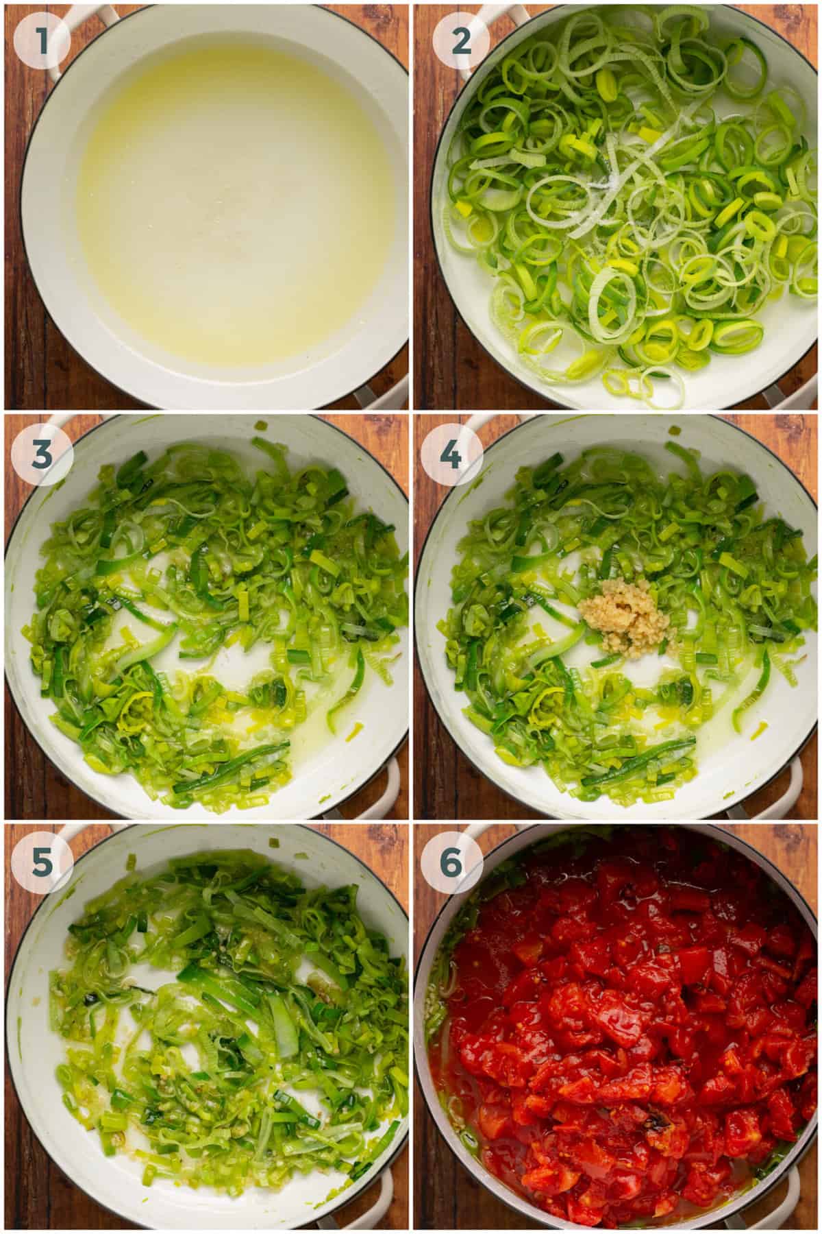 steps 1-6 for tomato soup recipe