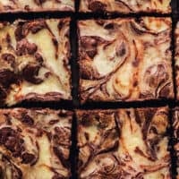 cheesecake brownies cut into squares