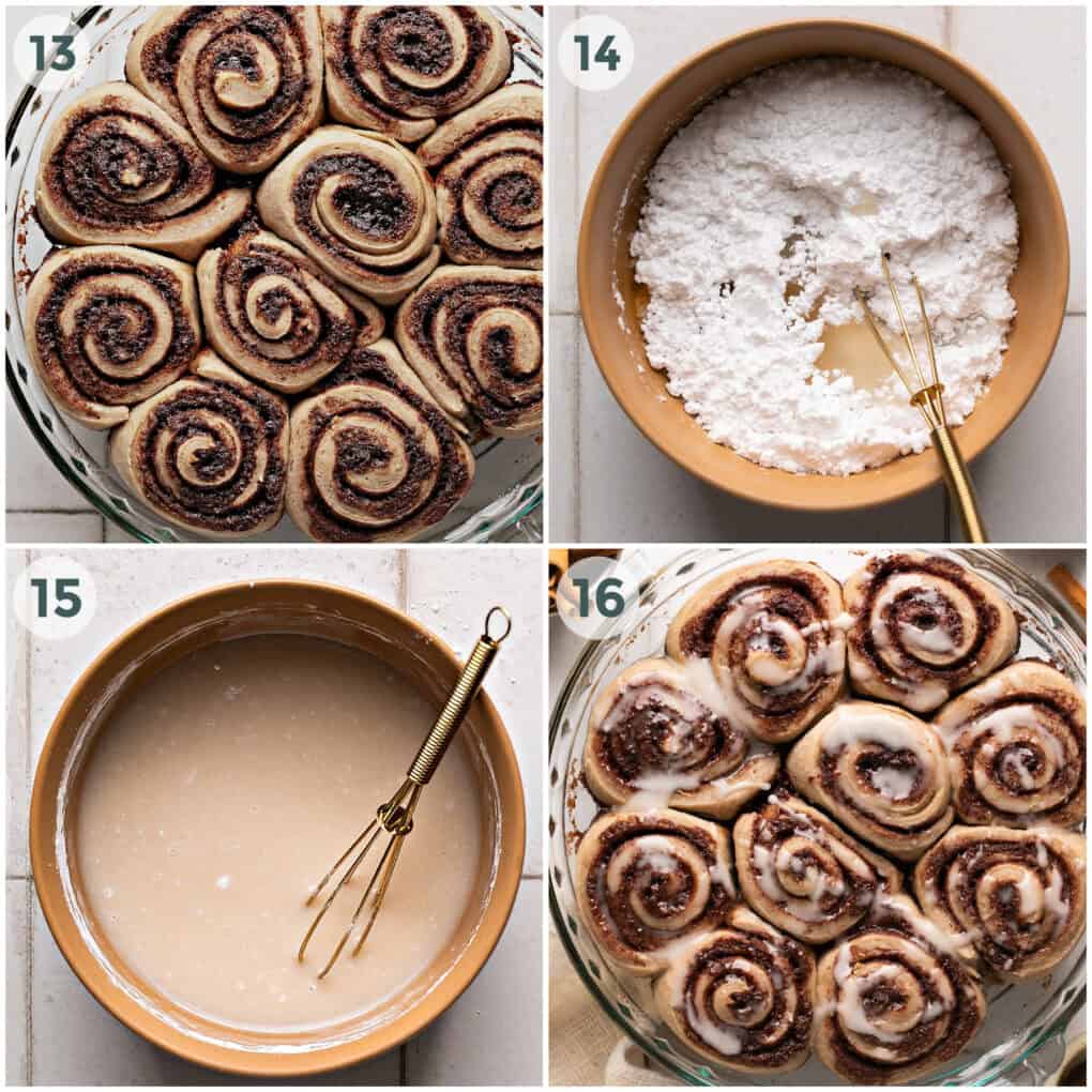 steps 9-12 for gluten free cinnamon rolls.