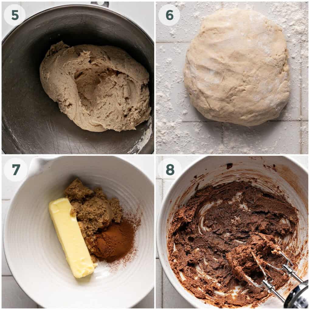 steps 5-8 for gluten free cinnamon rolls.