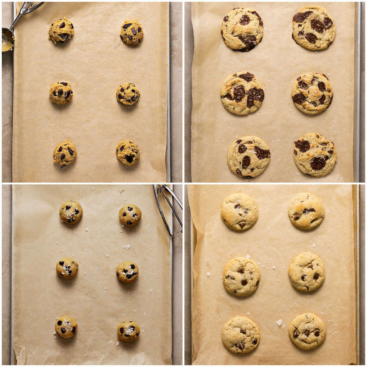 Steps 4-5 for preparing almond flour cookies.