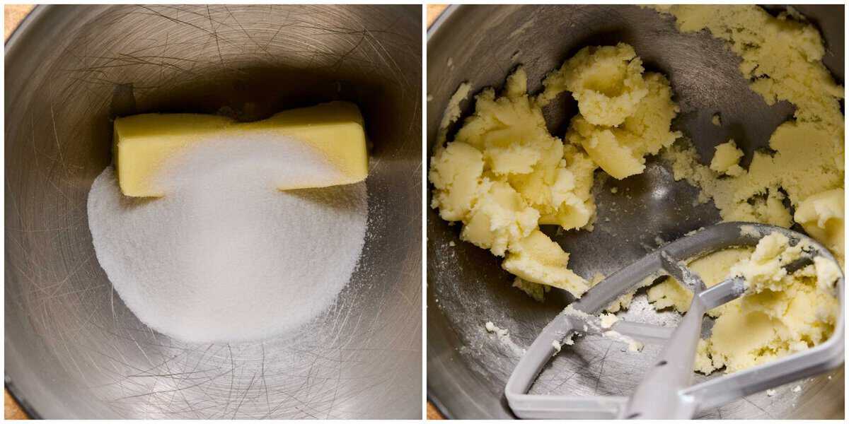 Step 2 for prepping honey bun cake.